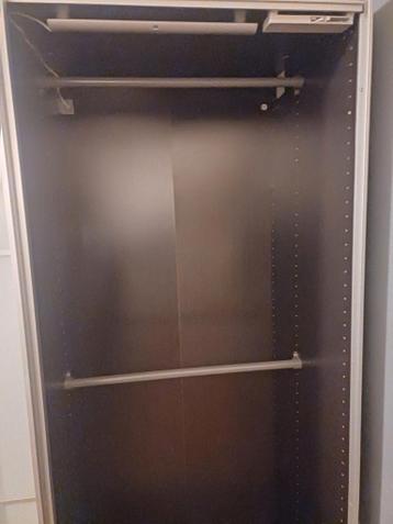 IKEA PAX kledingkast 2x 100x58x201 (2m) incl. verlichting - afbeelding 4 IKEA PAX kledingkast 2x 100x58x201 (2m) incl. verlichting - afbeelding 4