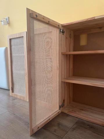 Twee bewerkte IKEA IVAR kasten met rotan - afbeelding 4 Twee bewerkte IKEA IVAR kasten met rotan - afbeelding 4