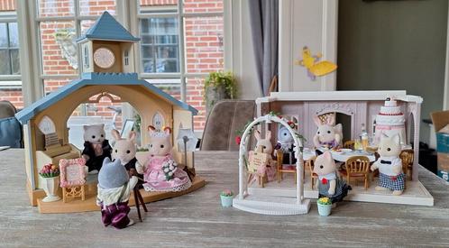 Sylvanian Families trouwkapel met feestzaal,fotograaf,, Kinderen en Baby's, Speelgoed | Poppenhuizen, Gebruikt, Ophalen of Verzenden