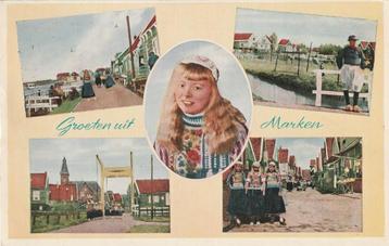 MARKEN Dorpsgezichten  Klederdracht Groeten 1957 kl.f. 