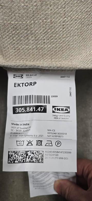 Ektorp Ikea stoel met nieuwe hoes 301.841.47 - afbeelding 4 Ektorp Ikea stoel met nieuwe hoes 301.841.47 - afbeelding 4