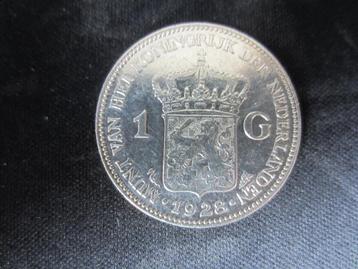 Te Koop Zilveren  1 Gulden en 1/2 Gulden  1928