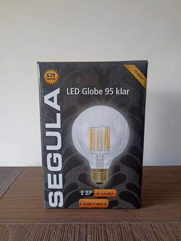Nieuwe LED lamp segula globe 95 klar, 6Watt, E27, filament  