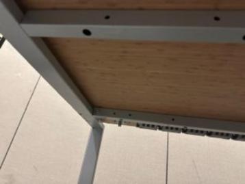 Bureau met knop en kabelgoot 200x90xH62-86 cm, 76 stuks - afbeelding 6 Bureau met knop en kabelgoot 200x90xH62-86 cm, 76 stuks - afbeelding 6