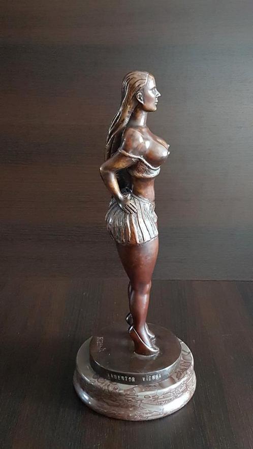 Brons beeld halfnaakte vrouw ‘Erotic Lady’, Antiek en Kunst, Antiek | Koper en Brons, Brons, Ophalen of Verzenden