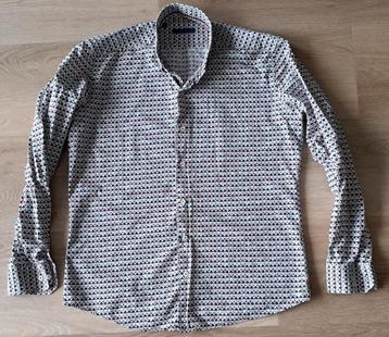 Carducci regular fit overhemd vrolijk patroon - Maat L 