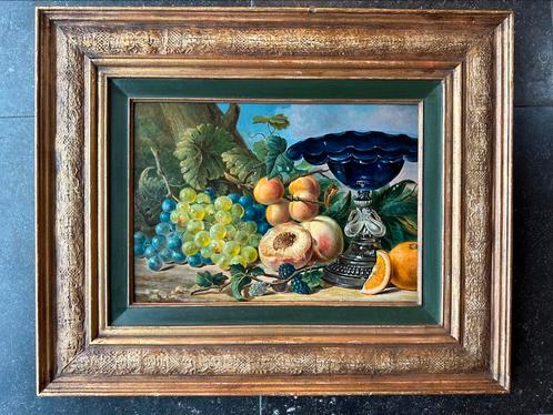 Schilderij ‘stilleven met fruit’ uit de 19e Eeuw 46x56 cm., Antiek en Kunst, Kunst | Schilderijen | Klassiek, Ophalen of Verzenden