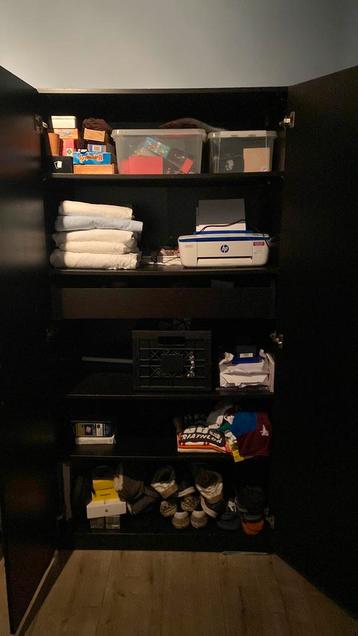 Pax kast donker bruin/zwart Ikea 100x60x201 cm - afbeelding 3 Pax kast donker bruin/zwart Ikea 100x60x201 cm - afbeelding 3