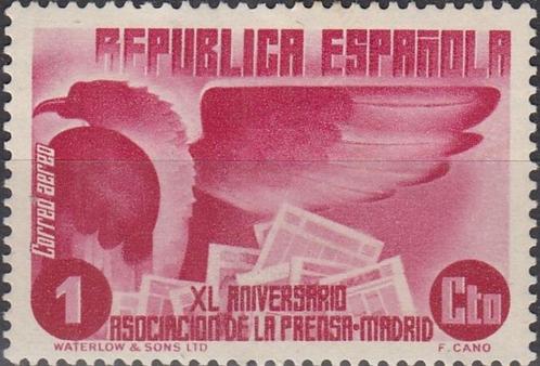 Spanje -SP1.06- 1936 - 40 Jaar Madrid Pers Associatie -2-, Postzegels en Munten, Postzegels | Europa | Spanje, Postfris, Verzenden