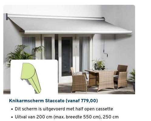 Elektrisch knikarmscherm 400x250 cm te koop; NIEUW in doos, Tuin en Terras, Zonneschermen, Nieuw, Knikarmscherm, 150 tot 300 cm