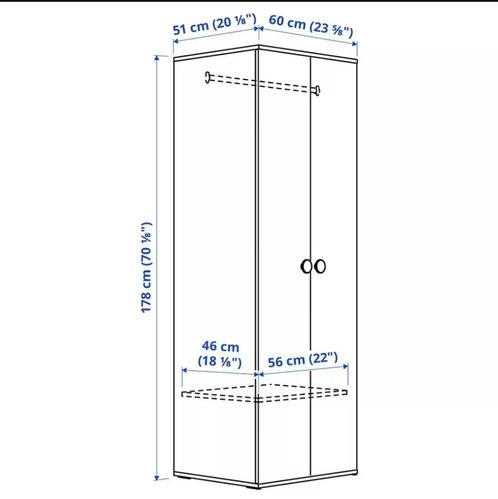 Kledingkasten 2stk (samen) 50€, Huis en Inrichting, Kasten | Kledingkasten, Gebruikt, 150 tot 200 cm, Minder dan 50 cm, 50 tot 75 cm