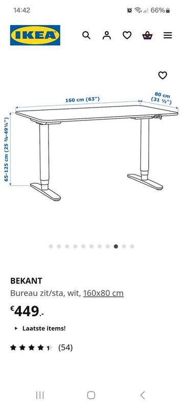 Ikea Bekant elektrische zit/sta bureau - afbeelding 2 Ikea Bekant elektrische zit/sta bureau - afbeelding 2