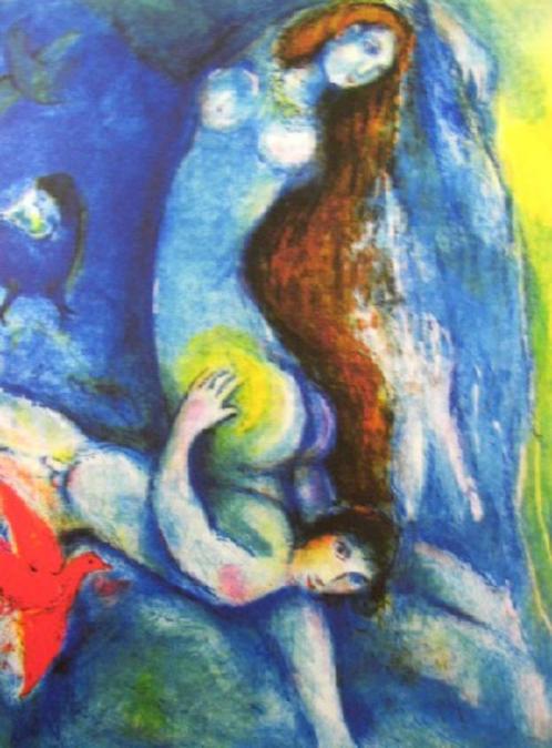 Marc Chagall Kleur Lithografie" Arabian Nights"Afb 3 Gen Gel, Antiek en Kunst, Kunst | Litho's en Zeefdrukken, Ophalen of Verzenden