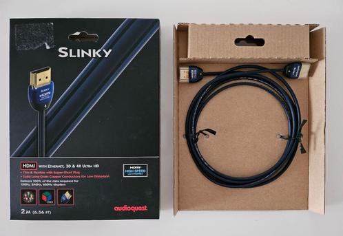 AudioQuest Slinky HDMI 2m - Zeer soepel, dun en compact!, Audio, Tv en Foto, Audiokabels en Televisiekabels, Zo goed als nieuw