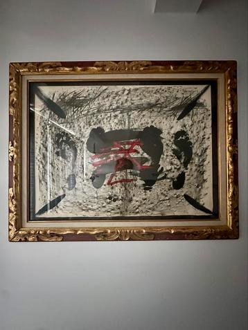 Lithografie Antoni Tàpies Nocturn Matinal gesigneerd + lijst