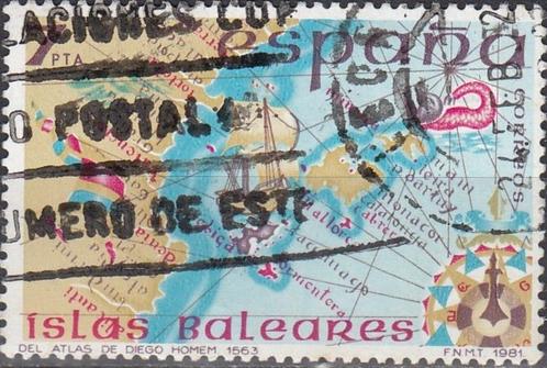 Spanje-SP1.9- 1981 - Landkaart - Spaanse Eilanden - Balearen, Postzegels en Munten, Postzegels | Europa | Spanje, Gestempeld, Verzenden