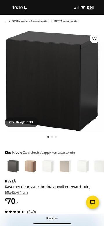 Ikea Besta BESTÅ met deur, zwartbruin/Lappviken 5 keer - afbeelding 1 Ikea Besta BESTÅ met deur, zwartbruin/Lappviken 5 keer - afbeelding 1