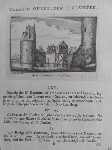 65 / Sparebrug of Katherinebrug te Haarlem 1e druk uit 1732