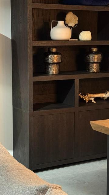 vakken kast bruin eiken fineer Japandi 180x220cm - afbeelding 4 vakken kast bruin eiken fineer Japandi 180x220cm - afbeelding 4