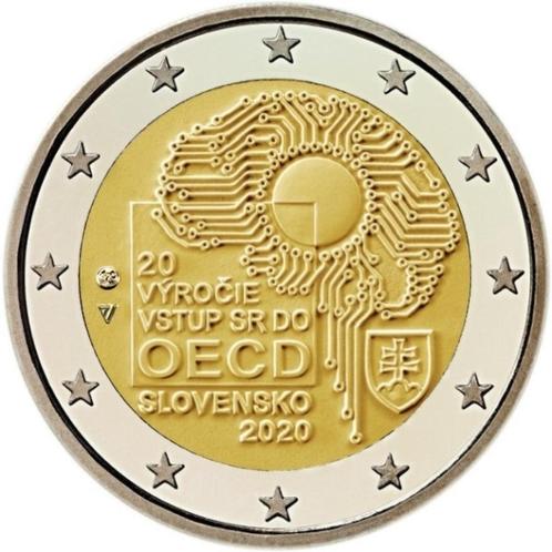 2 euro Slowakije “20e verjaardag toetreding OECD ’’ UNC 2020, Postzegels en Munten, Munten | Europa | Euromunten, Losse munt, 2 euro