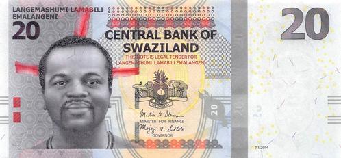 Swaziland 20 Emalangeni 2014 Unc pn 37b, Postzegels en Munten, Bankbiljetten | Afrika, Los biljet, Overige landen, Ophalen of Verzenden