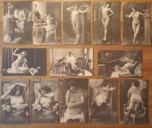 Partij (96 stuks) erotica ca 1910 ansichtkaarten (herdruk), Verzamelen, Ansichtkaarten | Themakaarten, Ongelopen, Voor 1920, Cultuur en Media