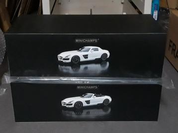 Minichamps 1/18 2x Mercedes SLS BRABUS 700 COUPE/CABRIO 