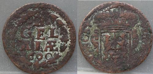Zeldzame duit Gelderland 1690, Postzegels en Munten, Munten | Nederland, Losse munt, Overige waardes, Vóór koninkrijk, Verzenden