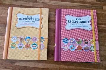 2 invulboeken, mijn receptenboek en mijn bakreceptenboek