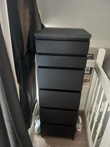 Ikea Malm Ladekast - Zwart - afbeelding 1 Ikea Malm Ladekast - Zwart - afbeelding 1