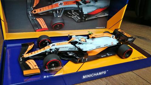 Minichamps McLaren MCL35M Lando Norris Monaco F1 1/18, Hobby en Vrije tijd, Modelauto's | 1:18, Zo goed als nieuw, Auto, MiniChamps