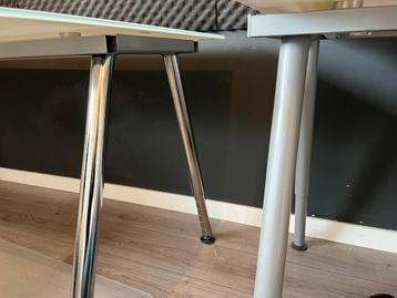 2x IKEA Galant Glazen Bureau 160x80 - afbeelding 2 2x IKEA Galant Glazen Bureau 160x80 - afbeelding 2