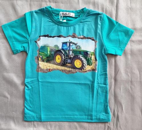 T Shirt met Tractor Print John Deere 134/140 (302), Kinderen en Baby's, Kinderkleding | Maat 134, Nieuw, Jongen, Shirt of Longsleeve