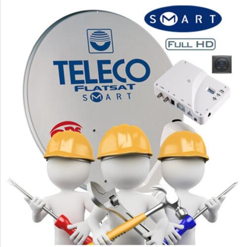 Teleco Flatsat Skew Easy SMART DiSEqC GPS 90 cm, Caravans en Kamperen, Camper-accessoires, Nieuw, Ophalen