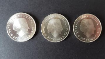 3 x Zilveren 10 Gulden 1973 *Top Kwaliteit*