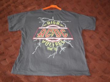 AC*DC HIGH VOLTAGE TOUR engeland 1976 zwart t-shirt maat m