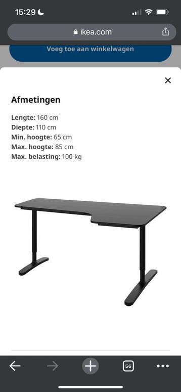 Zwart Ikea Bekant Hoekbureau - afbeelding 1 Zwart Ikea Bekant Hoekbureau - afbeelding 1