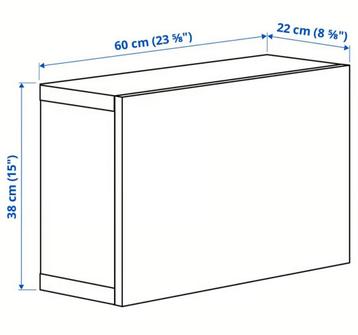 2 Ikea Besta wandkast 60x38x20 cm grenen / hoogglans zwart - afbeelding 12 2 Ikea Besta wandkast 60x38x20 cm grenen / hoogglans zwart - afbeelding 12