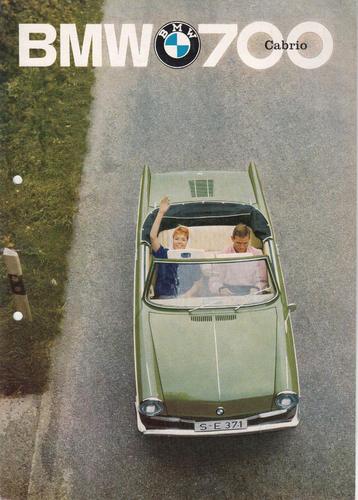 BMW 700 cabrio autofolder uit 1961