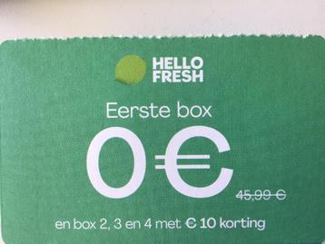 1 maaltijdbox box gratis (t.w.v. 45,99) Hellofresh