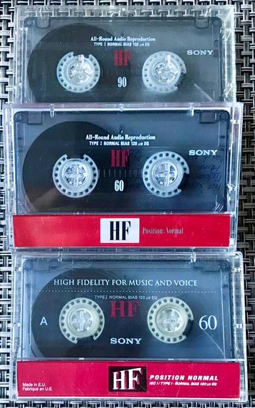 2x SONY HF60 Ferro + 1x HF90 Ferro Cassettebandjes