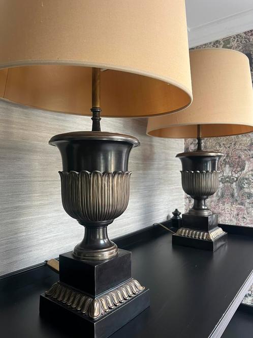 Prachtige klassieke tafellampen zwart goud zware kwaliteit, Huis en Inrichting, Lampen | Tafellampen, Zo goed als nieuw, 50 tot 75 cm