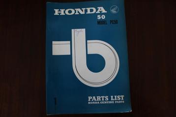 Honda PC50 1968 parts list PC 50