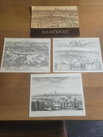 3 historische prints van Maastricht in een Maastricht mapje