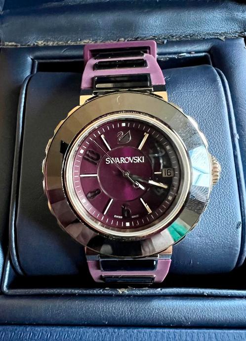 Swarovski Octea Sport Ultra purple horloge 1183469, Sieraden, Tassen en Uiterlijk, Horloges | Dames, Zo goed als nieuw, Polshorloge