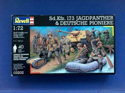 revell	3202	Sd.Kfz.173 Jagdpanther & Deutsche Pioniere	1/72, Hobby en Vrije tijd, Modelbouw | Figuren en Diorama's, Nieuw, 1:50 of kleiner