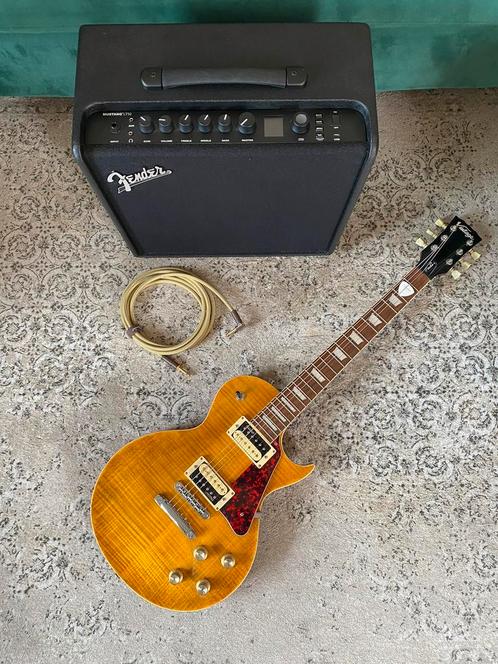 Vintage Paradise V100 & Fender Mustang LT50, Muziek en Instrumenten, Snaarinstrumenten | Gitaren | Elektrisch, Zo goed als nieuw