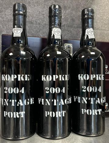 3 Flessen Kopke Vintage Port 2004 (evt. Meerdere aanwezig) 
