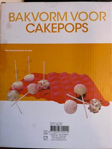 Bakvorm voor cakepops (4x nieuw in doos).