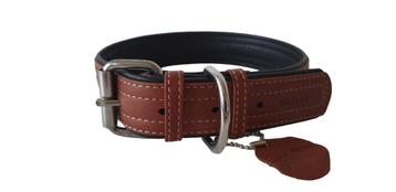 WAUDOG Soft Halsband Leder Bruin L Nekomtrek 46-60 cm -40%!